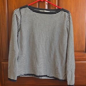 Tommy Hilfiger Navy and White Striped Top